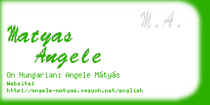 matyas angele business card
